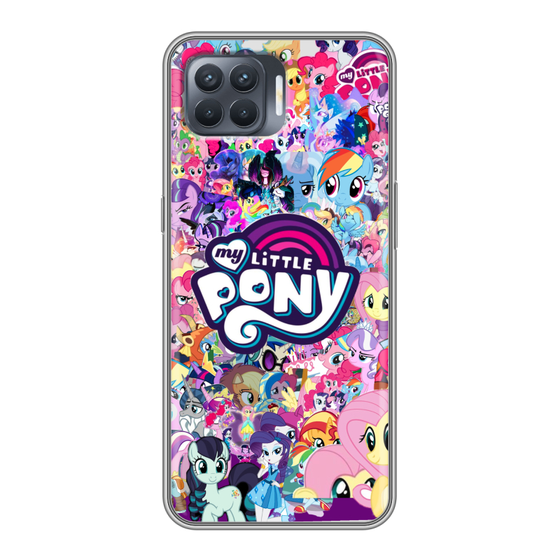 Силиконовый чехол на OPPO Reno4 Lite с принтом My little pony Дружба чудо Силиконовый чехол на OPPO Reno4 Lite с принтом My little pony Дружба чудо