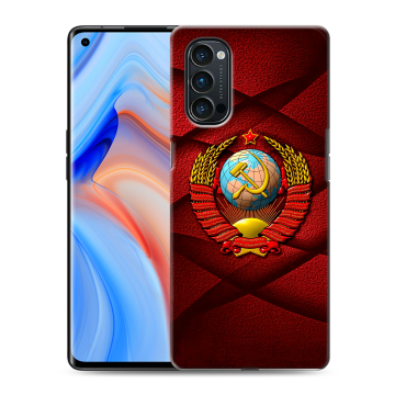 Силиконовый чехол на OPPO Reno4 Pro с принтом Герб СССР Силиконовый чехол на OPPO Reno4 Pro с принтом Герб СССР
