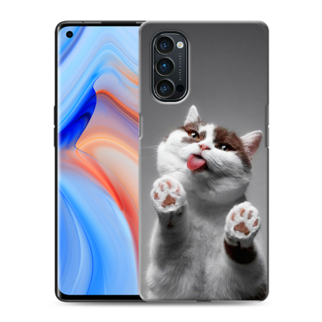 Силиконовый чехол на OPPO Reno4 Pro с принтом Коты Силиконовый чехол на OPPO Reno4 Pro с принтом Коты