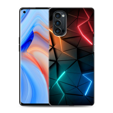 Силиконовый чехол на OPPO Reno4 Pro с принтом Абстракция неон Силиконовый чехол на OPPO Reno4 Pro с принтом Абстракция неон