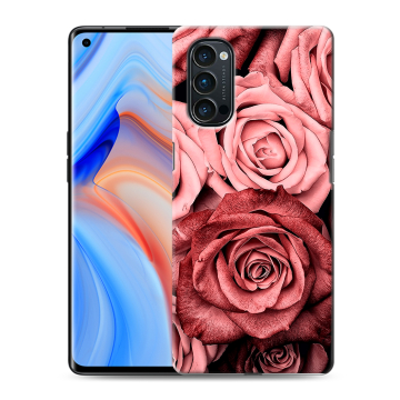 Силиконовый чехол на OPPO Reno4 Pro с принтом Цветы розы Силиконовый чехол на OPPO Reno4 Pro с принтом Цветы розы