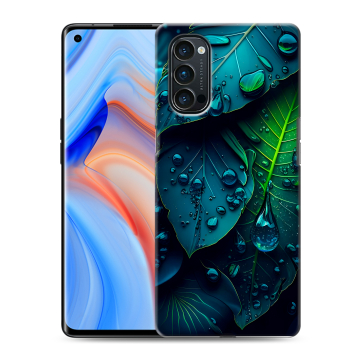 Силиконовый чехол на OPPO Reno4 Pro с принтом Листья Силиконовый чехол на OPPO Reno4 Pro с принтом Листья