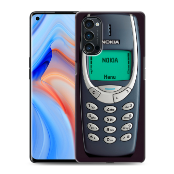 Силиконовый чехол на OPPO Reno4 Pro с принтом Старый телефон Силиконовый чехол на OPPO Reno4 Pro с принтом Старый телефон