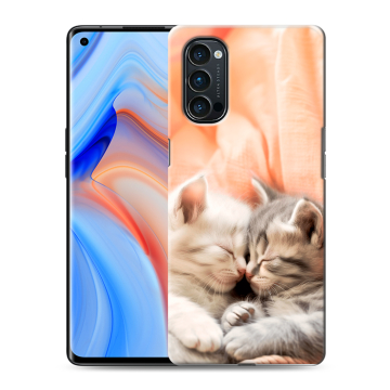 Силиконовый чехол на OPPO Reno4 Pro с принтом Котята