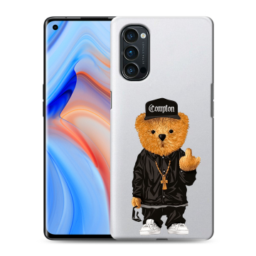 Силиконовый чехол на OPPO Reno4 Pro с принтом Мишка