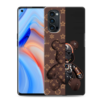 Силиконовый чехол на OPPO Reno4 Pro с принтом Луи робот Силиконовый чехол на OPPO Reno4 Pro с принтом Луи робот