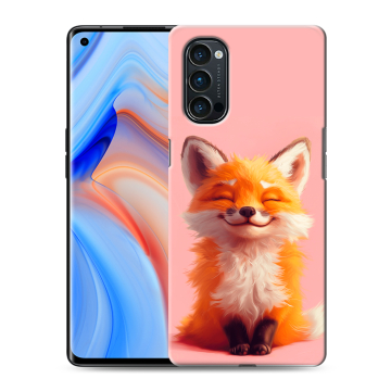 Силиконовый чехол на OPPO Reno4 Pro с принтом милая лиса Силиконовый чехол на OPPO Reno4 Pro с принтом милая лиса