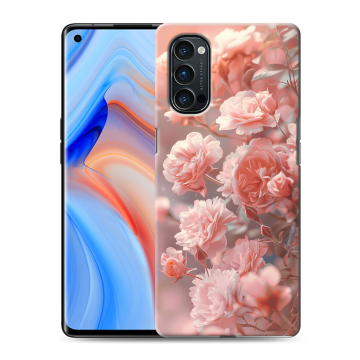 Силиконовый чехол на OPPO Reno4 Pro с принтом Розовые розы