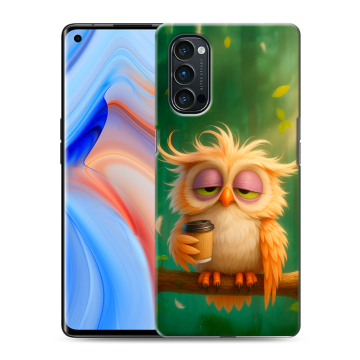 Силиконовый чехол на OPPO Reno4 Pro с принтом сова Силиконовый чехол на OPPO Reno4 Pro с принтом сова