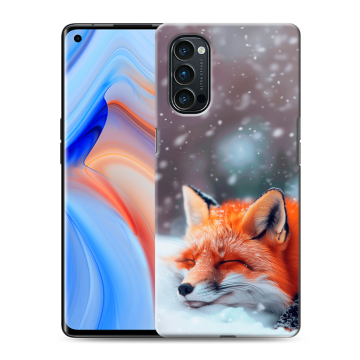 Силиконовый чехол на OPPO Reno4 Pro с принтом лиса Силиконовый чехол на OPPO Reno4 Pro с принтом лиса