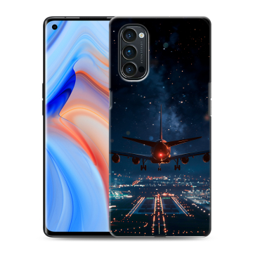 Силиконовый чехол на OPPO Reno4 Pro с принтом самолет