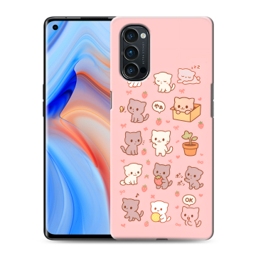 Силиконовый чехол на OPPO Reno4 Pro с принтом Hello Kitty Хелоу Кити