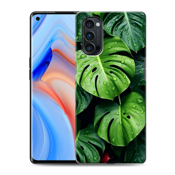 Силиконовый чехол на OPPO Reno4 Pro с принтом Листья Силиконовый чехол на OPPO Reno4 Pro с принтом Листья
