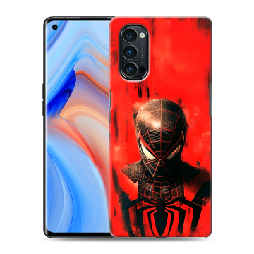 Силиконовый чехол на OPPO Reno4 Pro с принтом человек паук spiderman Силиконовый чехол на OPPO Reno4 Pro с принтом человек паук spiderman