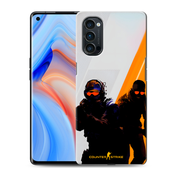 Силиконовый чехол на OPPO Reno4 Pro с принтом Контер страйк Counter strike