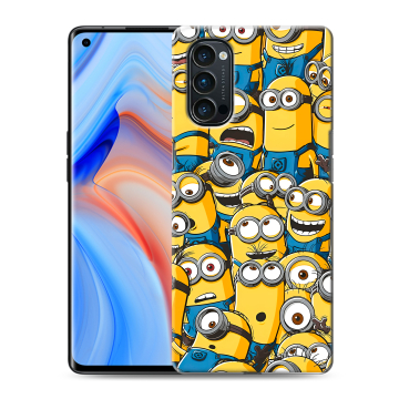 Силиконовый чехол на OPPO Reno4 Pro с принтом Миньоны Силиконовый чехол на OPPO Reno4 Pro с принтом Миньоны