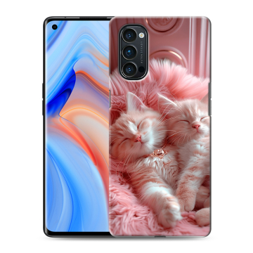 Силиконовый чехол на OPPO Reno4 Pro с принтом котята котики Силиконовый чехол на OPPO Reno4 Pro с принтом котята котики