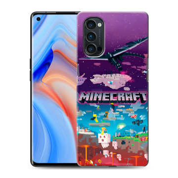 Силиконовый чехол на OPPO Reno4 Pro с принтом Майнкрафт Minecraft