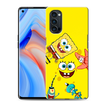 Силиконовый чехол на OPPO Reno4 Pro с принтом Спанч боб Спанчбоб