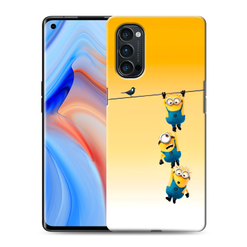 Силиконовый чехол на OPPO Reno4 Pro с принтом Миньоны