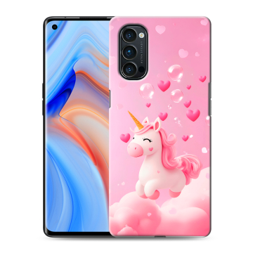 Силиконовый чехол на OPPO Reno4 Pro с принтом Единорог Силиконовый чехол на OPPO Reno4 Pro с принтом Единорог