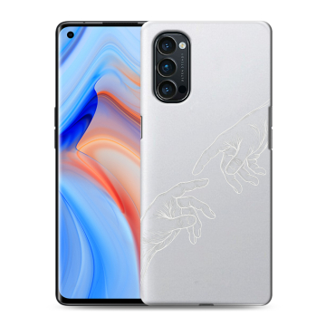 Силиконовый чехол на OPPO Reno4 Pro с принтом Сотворение мира Силиконовый чехол на OPPO Reno4 Pro с принтом Сотворение мира