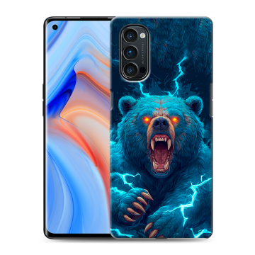 Силиконовый чехол на OPPO Reno4 Pro с принтом Медведь Силиконовый чехол на OPPO Reno4 Pro с принтом Медведь