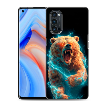 Силиконовый чехол на OPPO Reno4 Pro с принтом Медведь Силиконовый чехол на OPPO Reno4 Pro с принтом Медведь