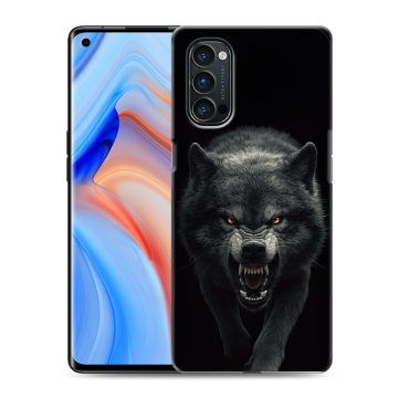 Силиконовый чехол на OPPO Reno4 Pro с принтом Волк Силиконовый чехол на OPPO Reno4 Pro с принтом Волк