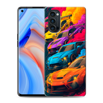 Силиконовый чехол на OPPO Reno4 Pro с принтом Тачки Силиконовый чехол на OPPO Reno4 Pro с принтом Тачки