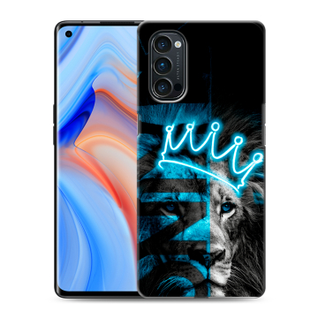 Силиконовый чехол на OPPO Reno4 Pro с принтом Король лев Силиконовый чехол на OPPO Reno4 Pro с принтом Король лев