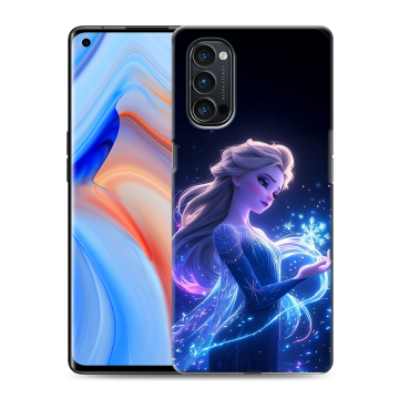 Силиконовый чехол на OPPO Reno4 Pro с принтом Холодное сердце Frozen