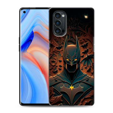 Силиконовый чехол на OPPO Reno4 Pro с принтом Batman Бэтмен Силиконовый чехол на OPPO Reno4 Pro с принтом Batman Бэтмен