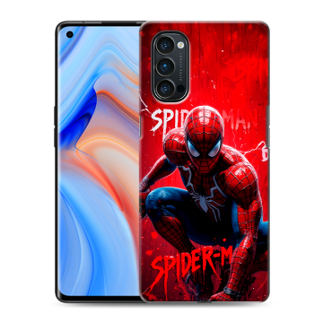 Силиконовый чехол на OPPO Reno4 Pro с принтом Spiderman Человек паук Силиконовый чехол на OPPO Reno4 Pro с принтом Spiderman Человек паук