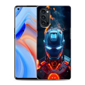 Силиконовый чехол на OPPO Reno4 Pro с принтом IronMan Железный человек