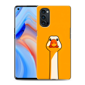 Силиконовый чехол на OPPO Reno4 Pro с принтом Смешная утка Силиконовый чехол на OPPO Reno4 Pro с принтом Смешная утка