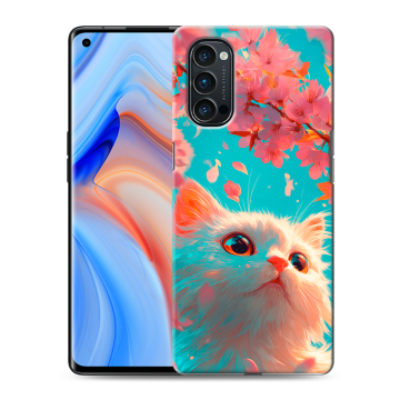 Силиконовый чехол на OPPO Reno4 Pro с принтом Красивый кот Силиконовый чехол на OPPO Reno4 Pro с принтом Красивый кот