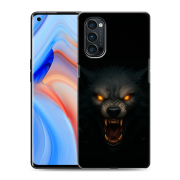 Силиконовый чехол на OPPO Reno4 Pro с принтом Волк Силиконовый чехол на OPPO Reno4 Pro с принтом Волк
