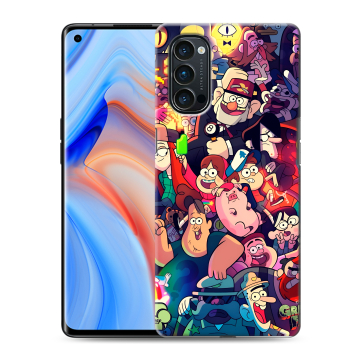 Силиконовый чехол на OPPO Reno4 Pro с принтом Gravity Falls Гравити Фолз