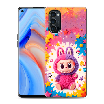 Силиконовый чехол на OPPO Reno4 Pro с принтом Labubu Лабубу Силиконовый чехол на OPPO Reno4 Pro с принтом Labubu Лабубу