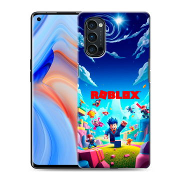 Силиконовый чехол на OPPO Reno4 Pro с принтом Roblox Роблокс