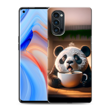 Силиконовый чехол на OPPO Reno4 Pro с принтом смешная панда Силиконовый чехол на OPPO Reno4 Pro с принтом смешная панда