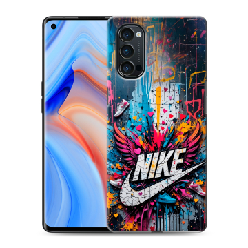 Силиконовый чехол на OPPO Reno4 Pro с принтом Nike Найк