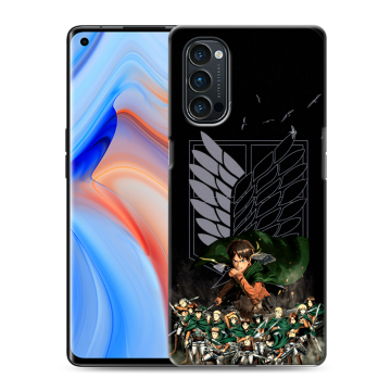 Силиконовый чехол на OPPO Reno4 Pro с принтом Атака титанов Силиконовый чехол на OPPO Reno4 Pro с принтом Атака титанов
