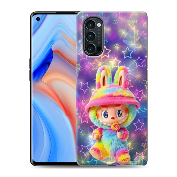Силиконовый чехол на OPPO Reno4 Pro с принтом Labubu Лабубу Силиконовый чехол на OPPO Reno4 Pro с принтом Labubu Лабубу