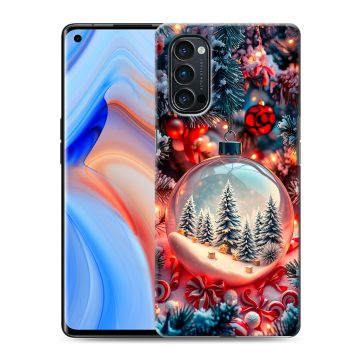 Силиконовый чехол на OPPO Reno4 Pro с принтом Новый год Силиконовый чехол на OPPO Reno4 Pro с принтом Новый год