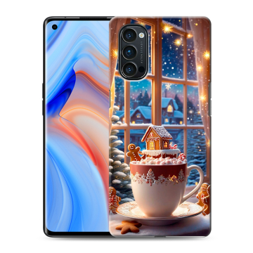 Силиконовый чехол на OPPO Reno4 Pro с принтом Новый год Силиконовый чехол на OPPO Reno4 Pro с принтом Новый год