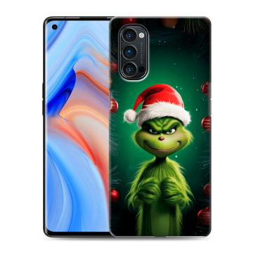 Силиконовый чехол на OPPO Reno4 Pro с принтом Гринч Новый год Рождество Силиконовый чехол на OPPO Reno4 Pro с принтом Гринч Новый год Рождество