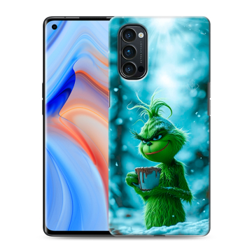 Силиконовый чехол на OPPO Reno4 Pro с принтом Новый год гринч Силиконовый чехол на OPPO Reno4 Pro с принтом Новый год гринч