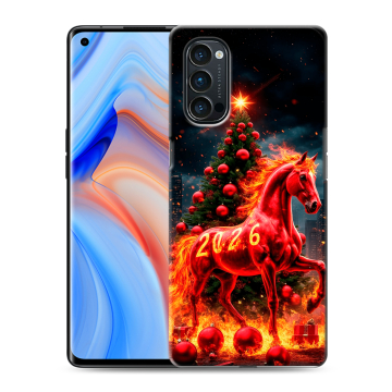 Силиконовый чехол на OPPO Reno4 Pro с принтом Новый год Силиконовый чехол на OPPO Reno4 Pro с принтом Новый год